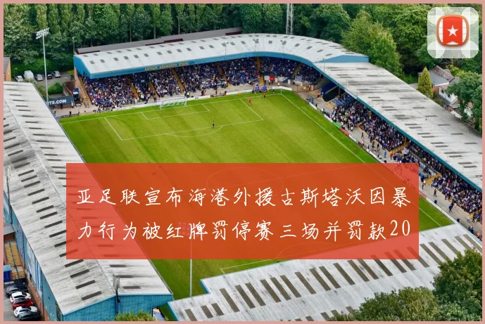 亚足联宣布海港外援古斯塔沃因暴力行为被红牌罚停赛三场并罚款2000美元